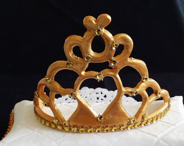 Princess Crown Cake Topper, Crown Cake Topper, Princess Crown in Gold for Cake Decorations - Cake Toppers Boutique