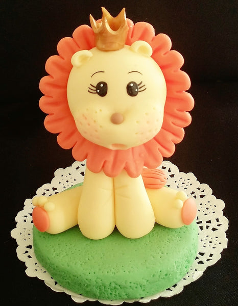Baby Lion Cake Topper Lion Birthday Party Decorations Baby Lion With Crown - Cake Toppers Boutique