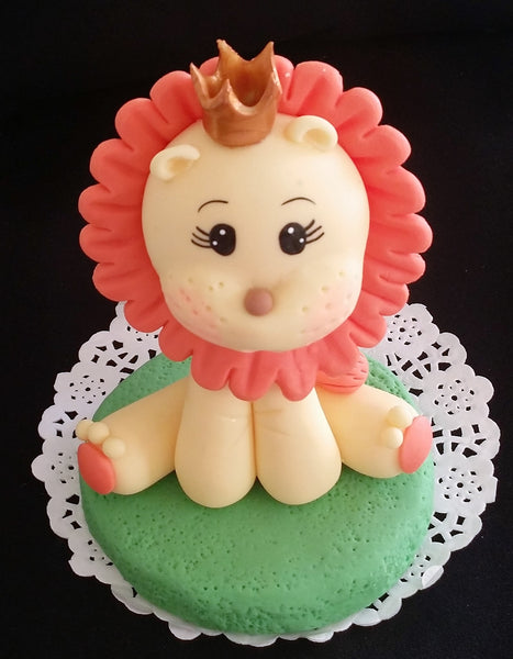 Baby Lion Cake Topper Lion Birthday Party Decorations Baby Lion With Crown - Cake Toppers Boutique