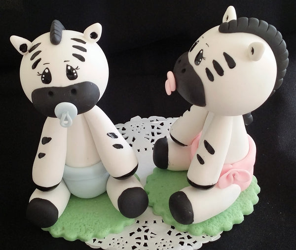 Baby Zebra Cake Topper, Zebra Cake Topper, Baby Zebra With Diaper and Pacifier Cake Decorations - Cake Toppers Boutique