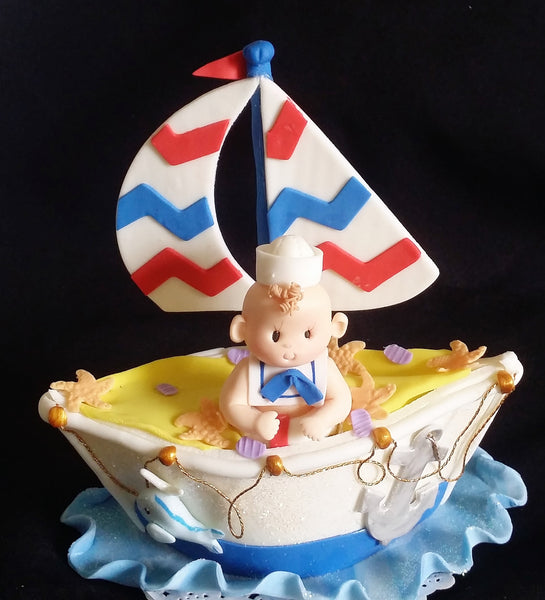 Nautical Birthday Cake Topper, Sailor Baby Shower, Nautical Birthday, Nautical Baby Shower - Cake Toppers Boutique