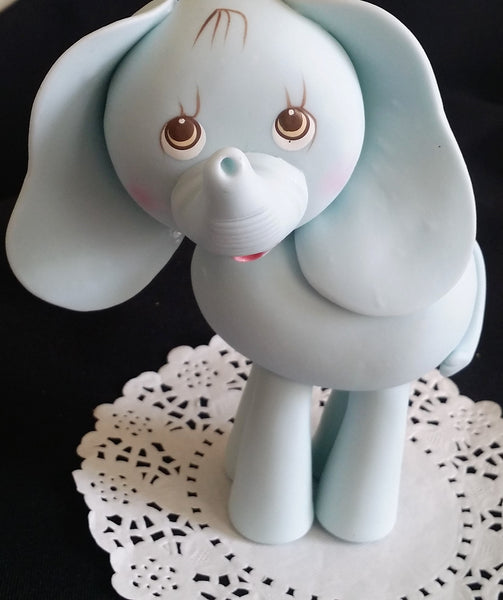 Elephant Cake Topper  Elephant Baby Shower Elephant in Pink, Blue or Gray - Cake Toppers Boutique