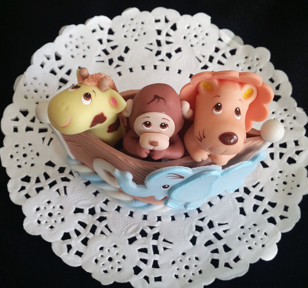 Noah's Ark Cake Toppers Noah's Ark Baby Shower Ark with Animals Cake Decorations - Cake Toppers Boutique