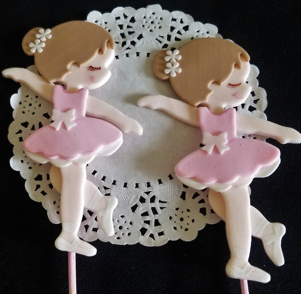 Ballerina Cake Toppers Ballerina Birthday Theme Pink Ballerina Centerpiece Decorations - Cake Toppers Boutique