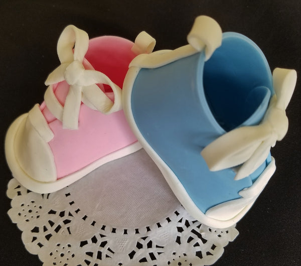 Baby Booties Cake Topper Baby Shoes Cake Decoration in Blue or Pink  Gender Reveal Baby Shower 2pcs - Cake Toppers Boutique