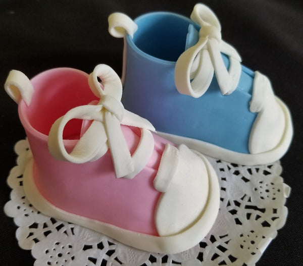 Baby Booties Cake Topper Baby Shoes Cake Decoration in Blue or Pink  Gender Reveal Baby Shower 2pcs - Cake Toppers Boutique