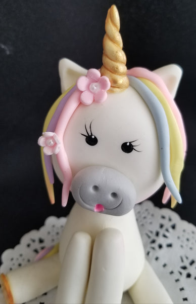 Unicorn Cake Decorations Rainbow Colors Unicorn Cake Topper - Cake Toppers Boutique