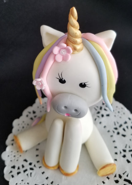 Unicorn Cake Decorations Rainbow Colors Unicorn Cake Topper - Cake Toppers Boutique