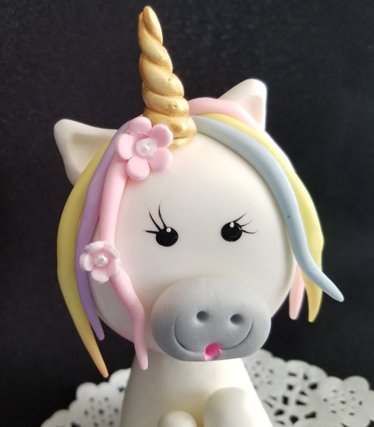 Unicorn Cake Decorations Rainbow Colors Unicorn Cake Topper - Cake Toppers Boutique