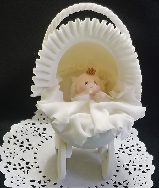 Baby Carriage Cake Topper Twins Cake Decorations Baby Shower or Baptism Cake Decorations - Cake Toppers Boutique