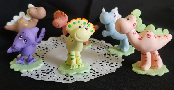 Dinosaur Cake Topper Dinosaur Birthday Party Cake Figurines Set 6 Pcs - Cake Toppers Boutique