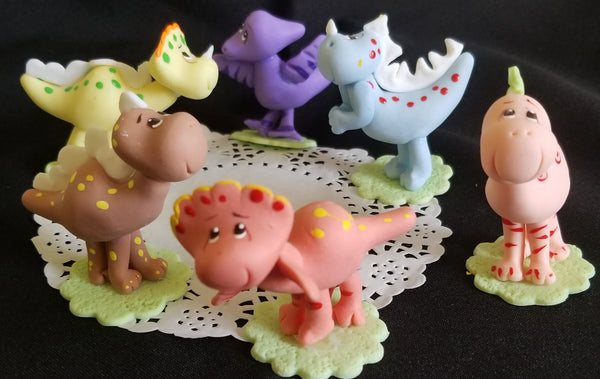 Dinosaur Cake Topper Dinosaur Birthday Party Cake Figurines Set 6 Pcs - Cake Toppers Boutique