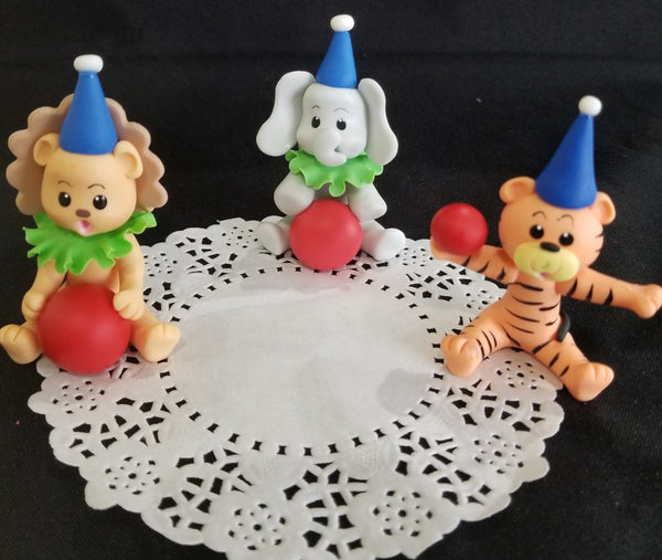 Circus Themed Party Decoration, Circus Cake Topper, Circus Baby Shower, Carnival Birthday Party 6pcs - Cake Toppers Boutique