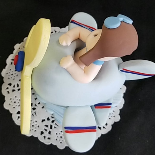 Baby Pilot Cake Topper Airplane Cake Topper Pilot Baby Shower Decoration - Cake Toppers Boutique