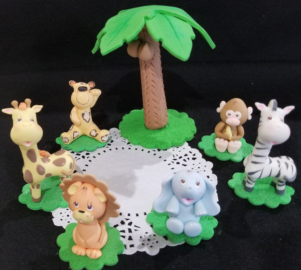 Wild Jungle Baby Shower, Jungle Animal Cake Decorations Safari Birthday Cake Decorations - Cake Toppers Boutique