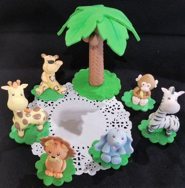 Wild Jungle Baby Shower, Jungle Animal Cake Decorations Safari Birthday Cake Decorations - Cake Toppers Boutique