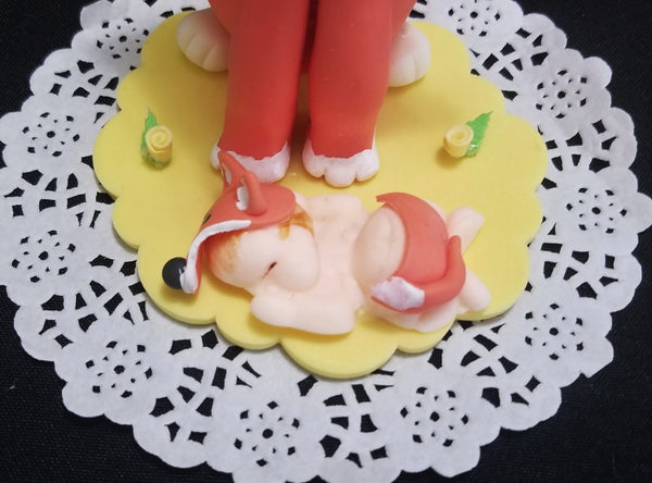 Fox Cake Toppers Forest Cake Decorations Woodland Fox Baby Shower Cake Topper 2 pcs - Cake Toppers Boutique