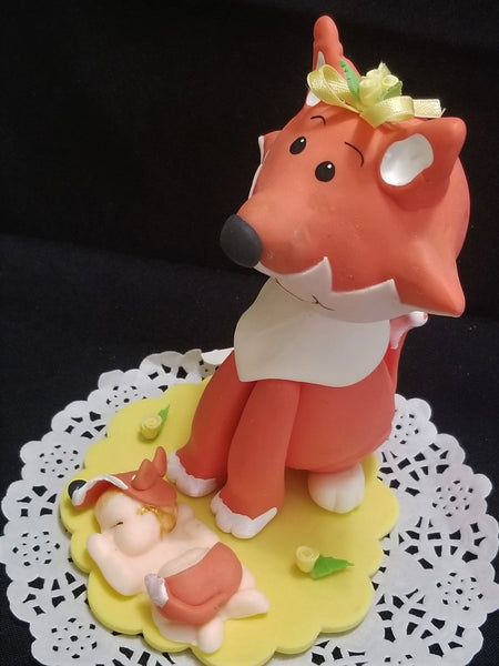 Fox Cake Toppers Forest Cake Decorations Woodland Fox Baby Shower Cake Topper 2 pcs - Cake Toppers Boutique