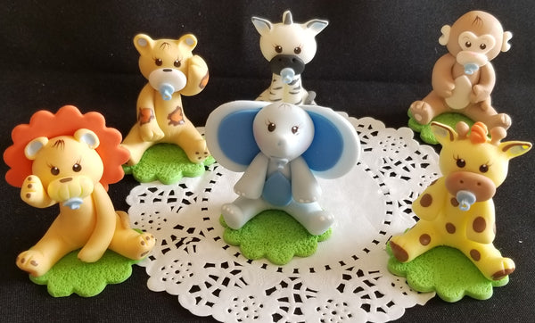 Cute Baby Animals Cake Toppers Jungle Party Baby Animals Cake Decorations - Cake Toppers Boutique