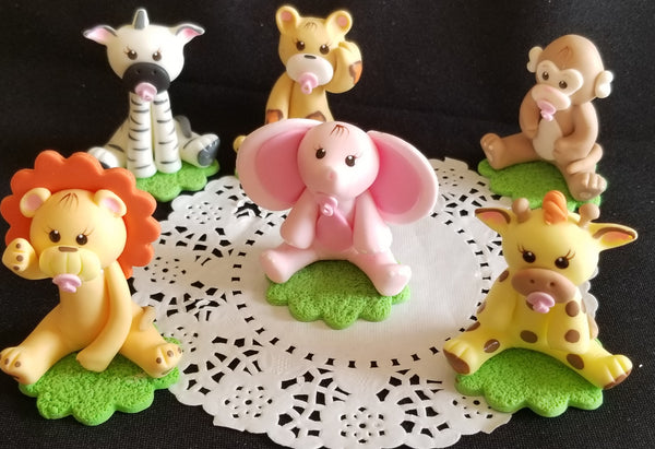 Cute Baby Animals Cake Toppers Jungle Party Baby Animals Cake Decorations - Cake Toppers Boutique