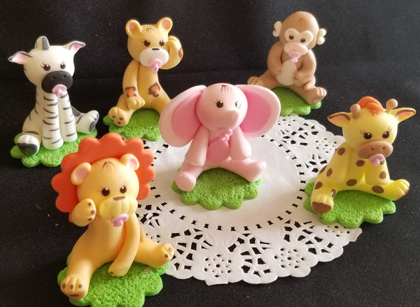 Cute Baby Animals Cake Toppers Jungle Party Baby Animals Cake Decorations - Cake Toppers Boutique