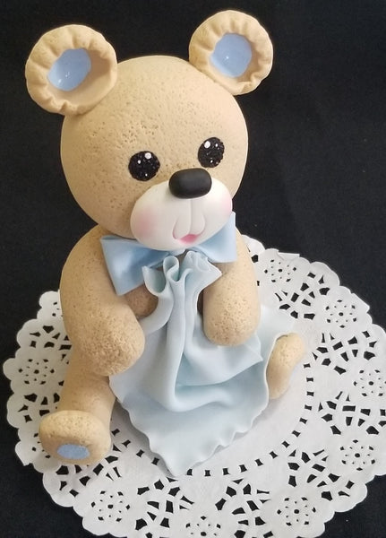 Pink Bear Cake Topper Bear Cake Decorations Girls Teddy Bear with Tutus and Headband Cake Topper