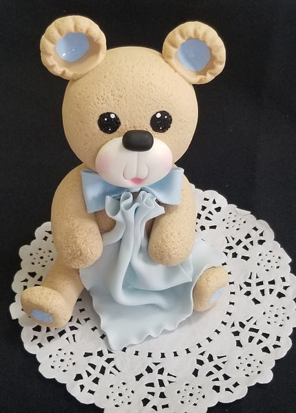 Pink Bear Cake Topper Bear Cake Decorations Girls Teddy Bear with Tutus and Headband Cake Topper