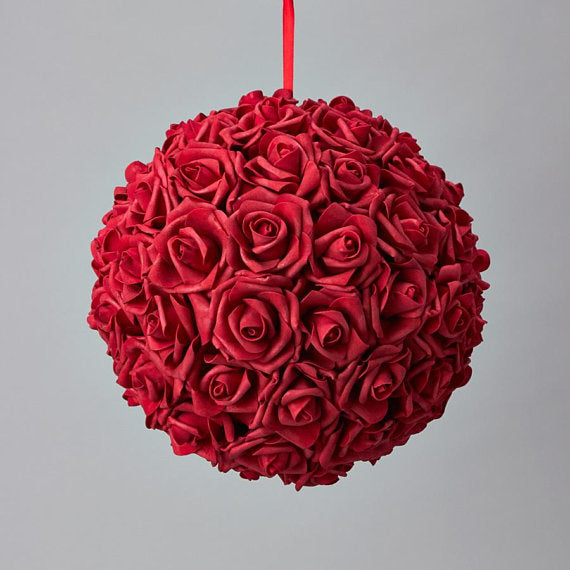 Wedding Flower Balls Flower Girl Kissing Balls Roses Kissing Balls Pomanders Wedding Decorations - Cake Toppers Boutique