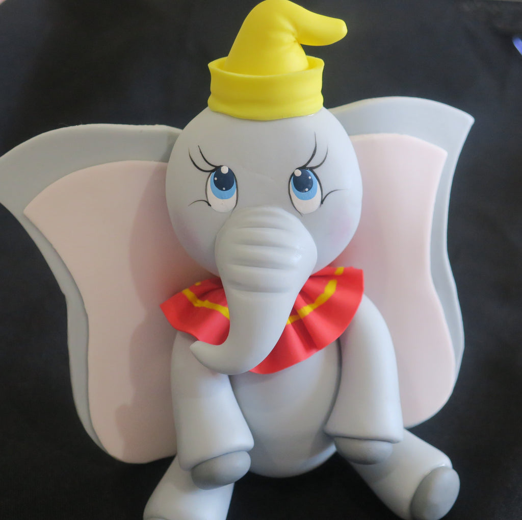 Elephant Cake Topper Elephant Cake Decoration Circus Elephant with Yellow Hat - Cake Toppers Boutique