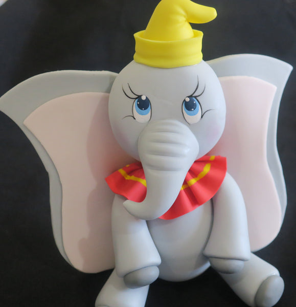 Elephant Cake Topper Elephant Cake Decoration Circus Elephant with Yellow Hat - Cake Toppers Boutique