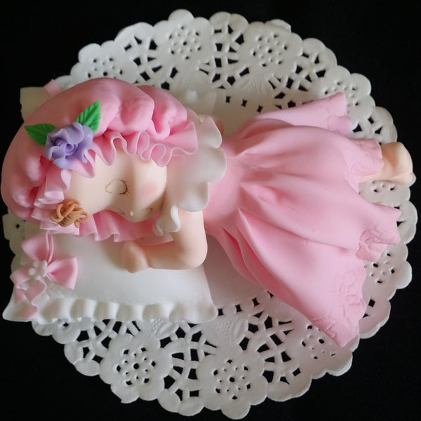 Baby Girl Cake Decoration Slepping Baby Cake Decoration Twins Babies for Cakes - Cake Toppers Boutique