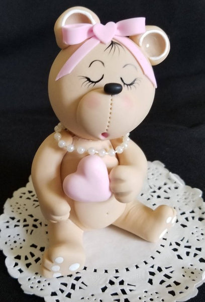 Baby Bear Cake Topper Pink or Blue Bear Cake Topper Baby Bear For Cake - Cake Toppers Boutique