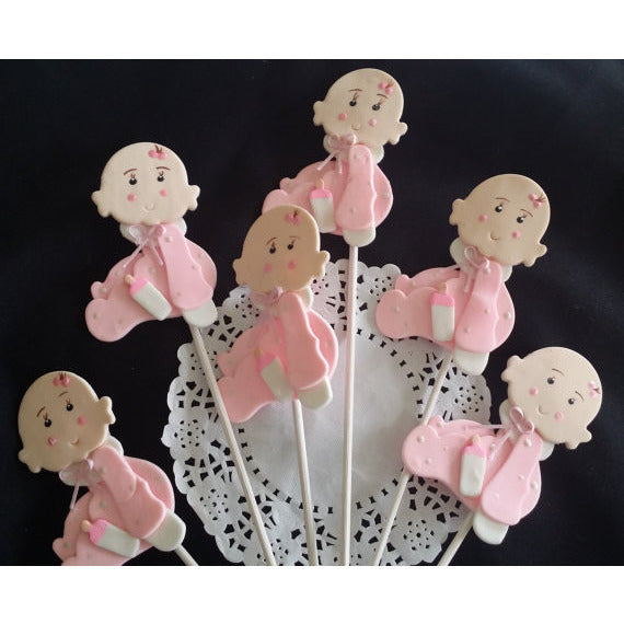 Baby Shower Centerpiece Picks Baby Shower Decoration Baby Girl or Boy Decorations 6pcs - Cake Toppers Boutique