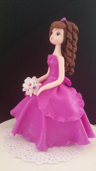 Teal Quinceañera Cake Topper Sweet Sixteen Cake Decorations Quinceañera Keepsake - Cake Toppers Boutique