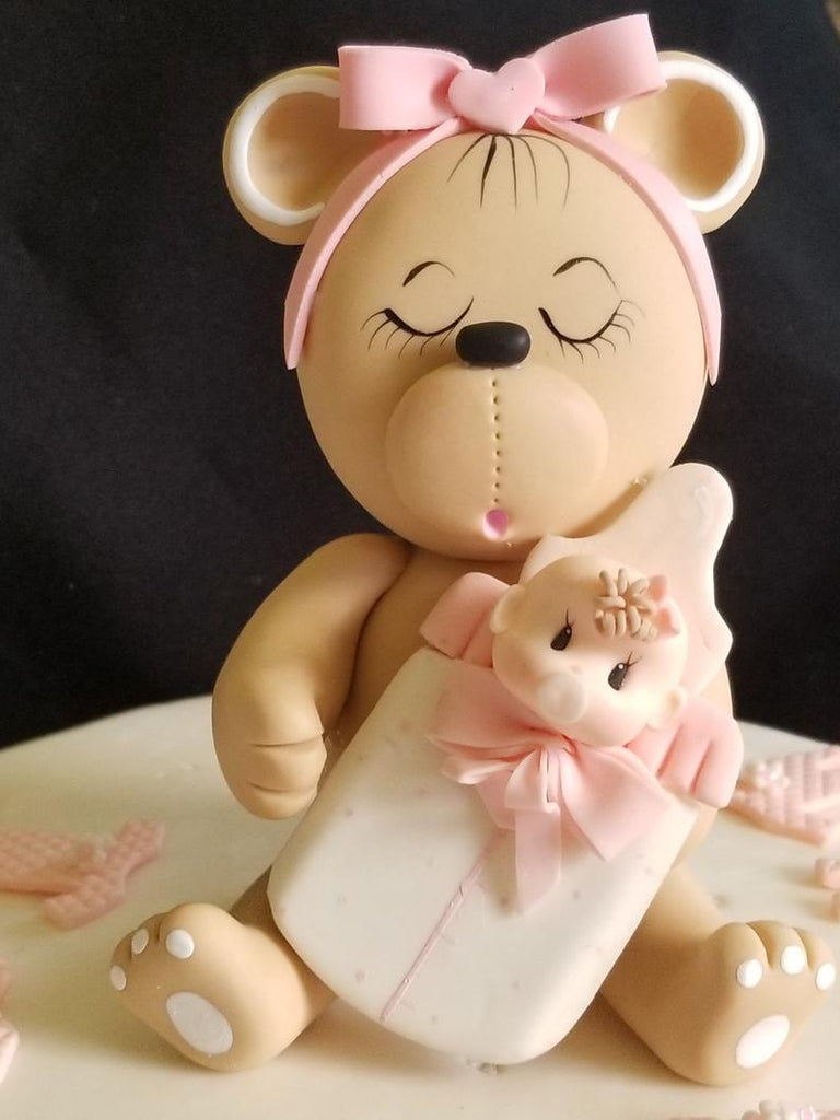 Bear Cake Topper Baby shower Cake Decorations Teddy Bear Boy or