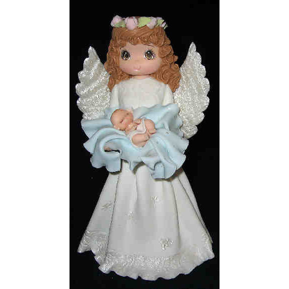 Angel Cake Topper Baby Baptism Cake Decorations Angel with Baby Cake Topper Baptism Keepsake - Cake Toppers Boutique