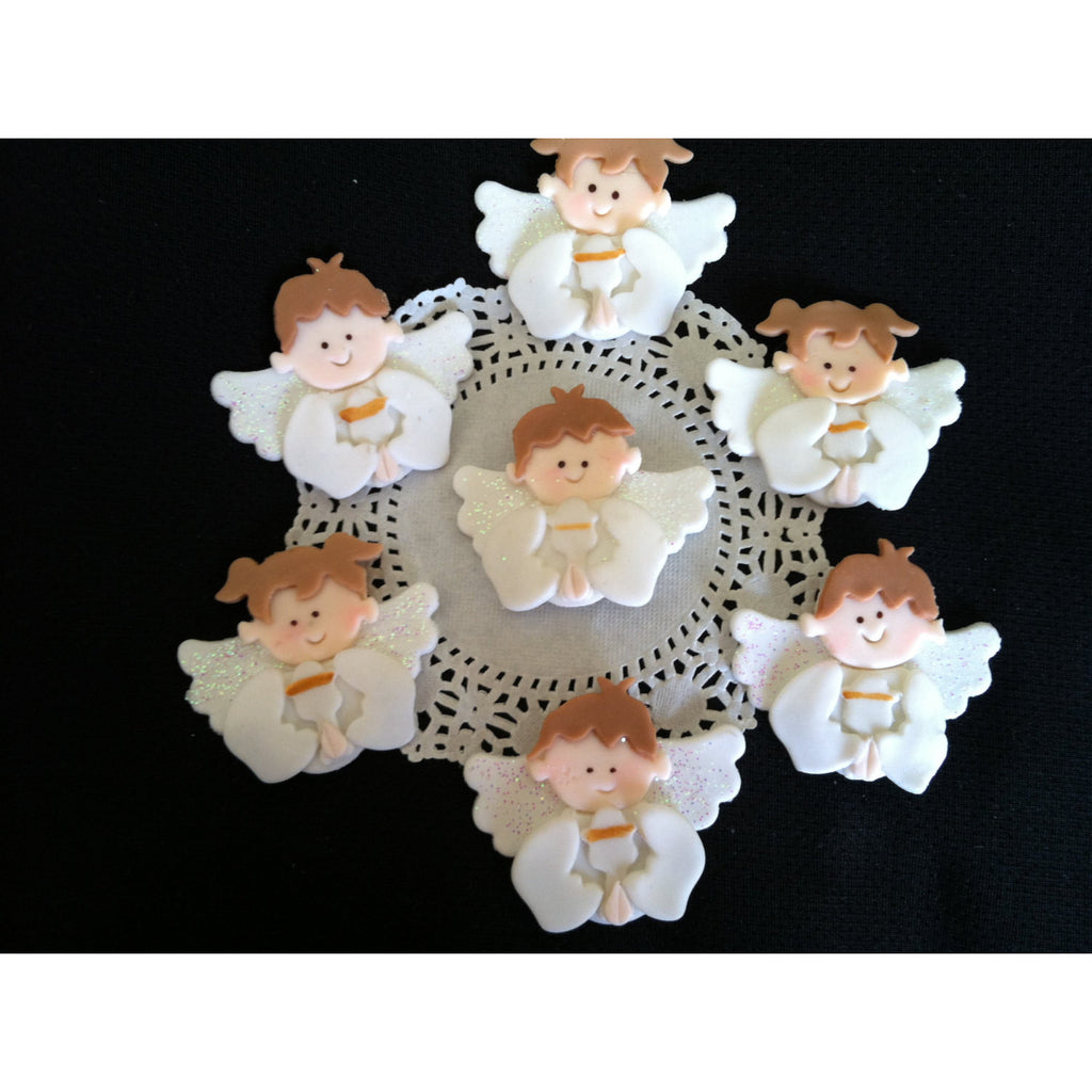 First Communion And Baptism Cupcake Toppers For Girls or Boys Baptism Angels - Cake Toppers Boutique