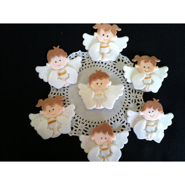 First Communion And Baptism Cupcake Toppers For Girls or Boys Baptism Angels - Cake Toppers Boutique