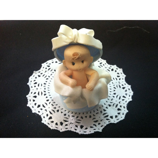 Baby Girl Cake Topper Pink & Brown Baby Shower Decorations Girl or Boy Baby Shower - Cake Toppers Boutique