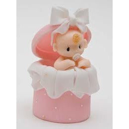 Baby Girl Cake Topper Pink & Brown Baby Shower Decorations Girl or Boy Baby Shower - Cake Toppers Boutique