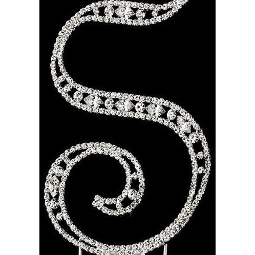 Monogram Wedding Cake Topper Crystal Initial Any Letter A B C D E F G H I J K L M N O P Q R S T U V W X Y Z, Rhinestone Wedding Cake Topper - Cake Toppers Boutique