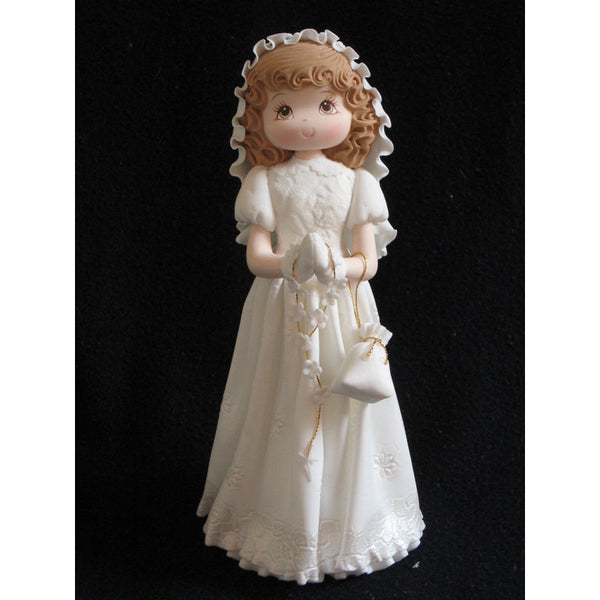 First Communion Cake Topper Holy Communion Cake Decorations Boy or Girl in White Communion Gown - Cake Toppers Boutique