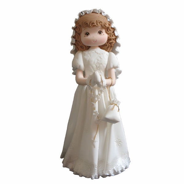 First Communion Cake Topper Holy Communion Cake Decorations Boy or Girl in White Communion Gown - Cake Toppers Boutique