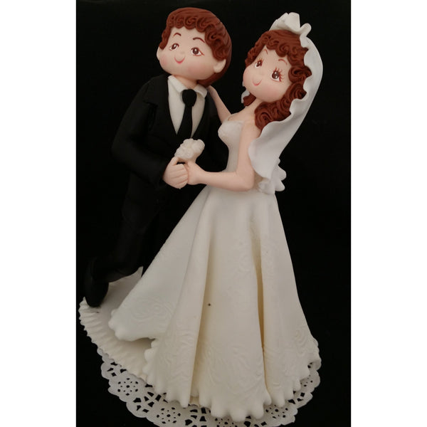 Wedding Cake Topper, Bride Groom Dancing Cake Topper, Funny Wedding Cake Topper - Cake Toppers Boutique
