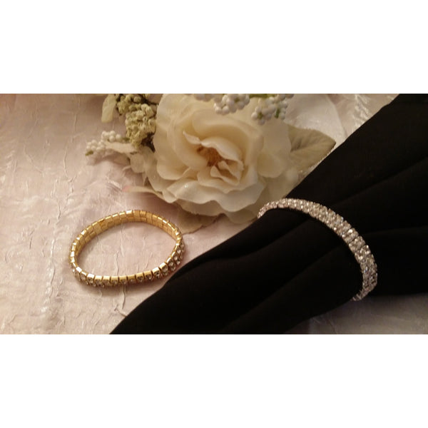 Gold Napkin Ring with Rhinestones For Wedding and Holidays Table Decorations - Cake Toppers Boutique