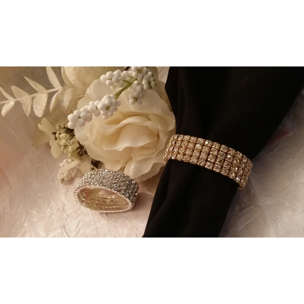 Gold Napkin Ring Table Decorations, Wedding Accessories, Wedding Table Decoration, Wedding Decor, Gold Rhinestone Decoration, Crystal Napkin Ring, Rhinestone Wedding Decoration - Cake Toppers Boutique