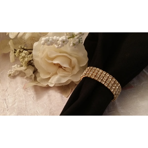 Gold Napkin Ring Table Decorations, Wedding Accessories, Wedding Table Decoration, Wedding Decor, Gold Rhinestone Decoration, Crystal Napkin Ring, Rhinestone Wedding Decoration - Cake Toppers Boutique