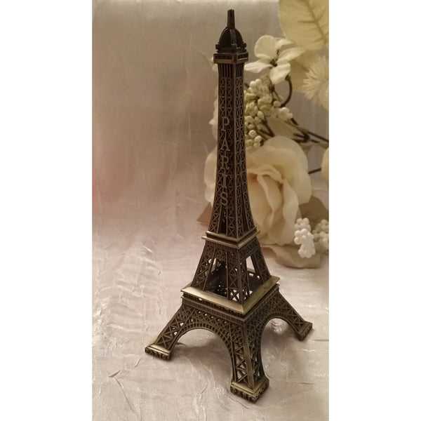 Wedding Cake Topper Antique Look Silver Eiffel Tower Decoration - Cake Toppers Boutique