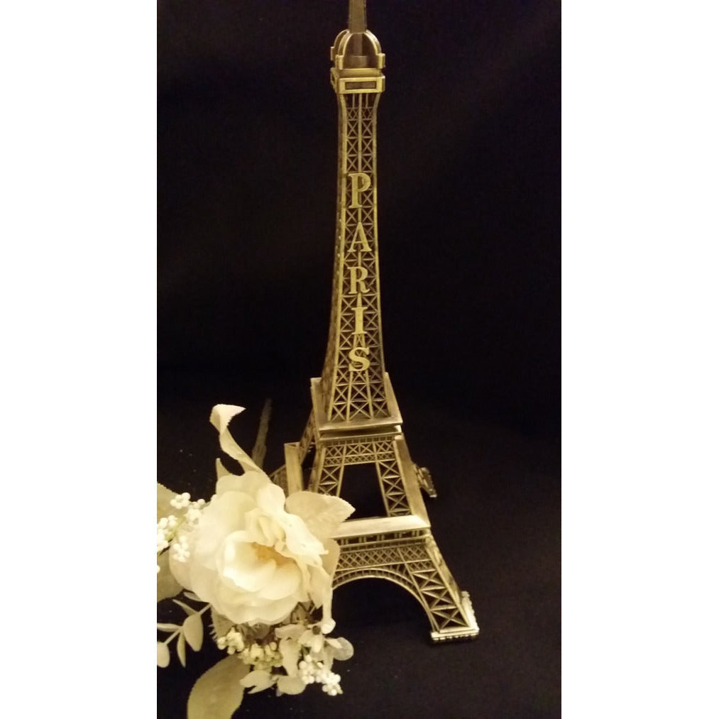 Eiffel Tower C ake Topper 13'' Tall Paris Theme Centerpieces Gold Silver Black Eiffel Tower - Cake Toppers Boutique