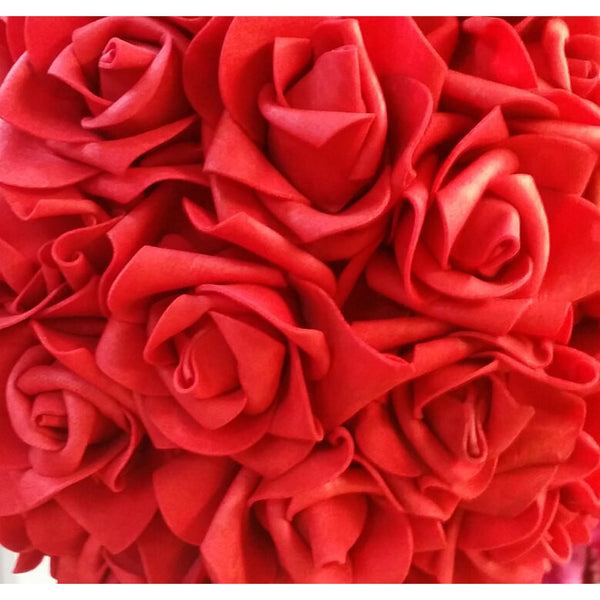 Red Kissing Balls, Pink Kissing Ball, Rose Balls, Hanging Kissing Ball, Wedding Decorations, Wedding Pomander Ball, Flower Girl, Roses Ball - Cake Toppers Boutique